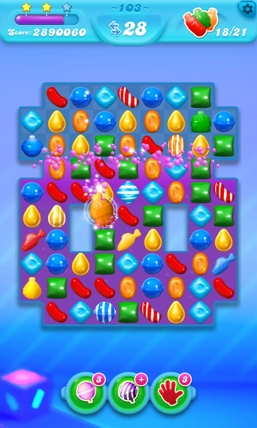 Level map screen from Candy Crush Soda Saga